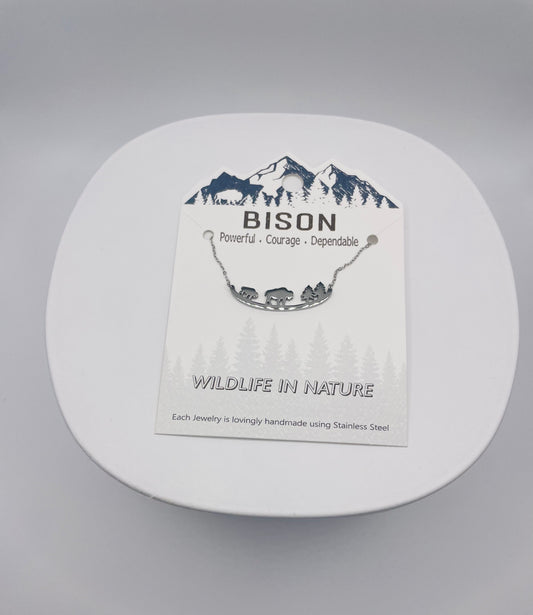 Bison Necklace- Wildlife Silhouette