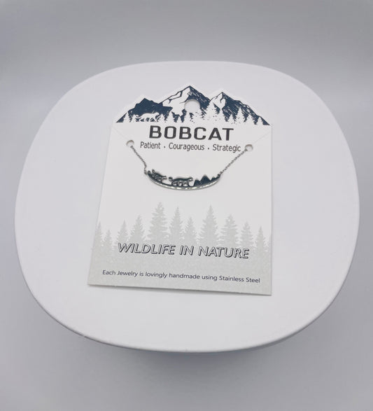 Bobcat Necklace- Wildlife Silhouette