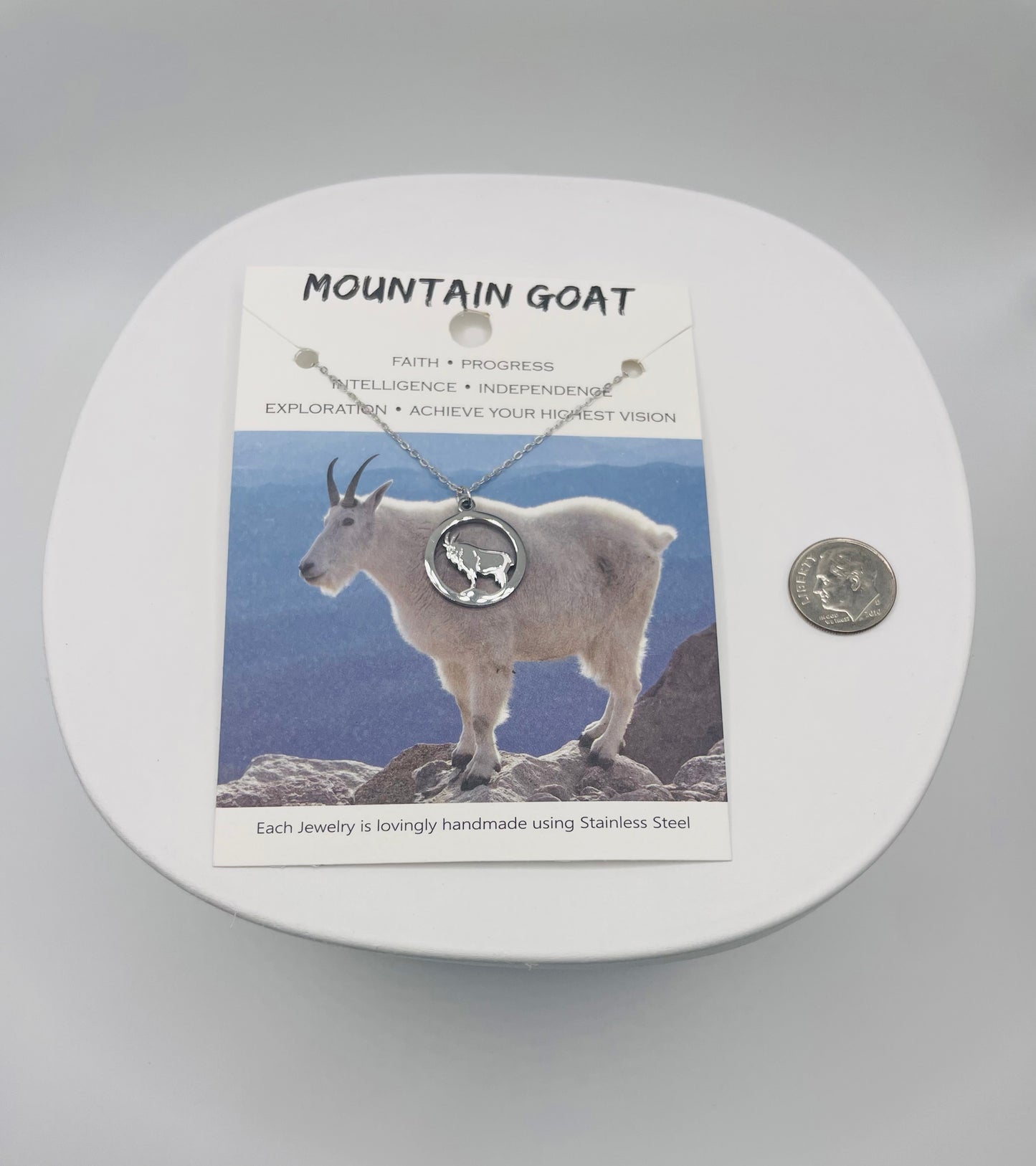 Mountain Goat Necklace- Wildlife Cutout