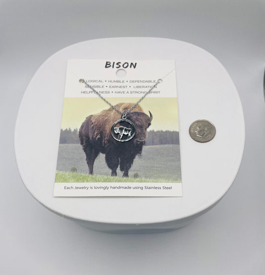 Bison Necklace- Wildlife Cutout